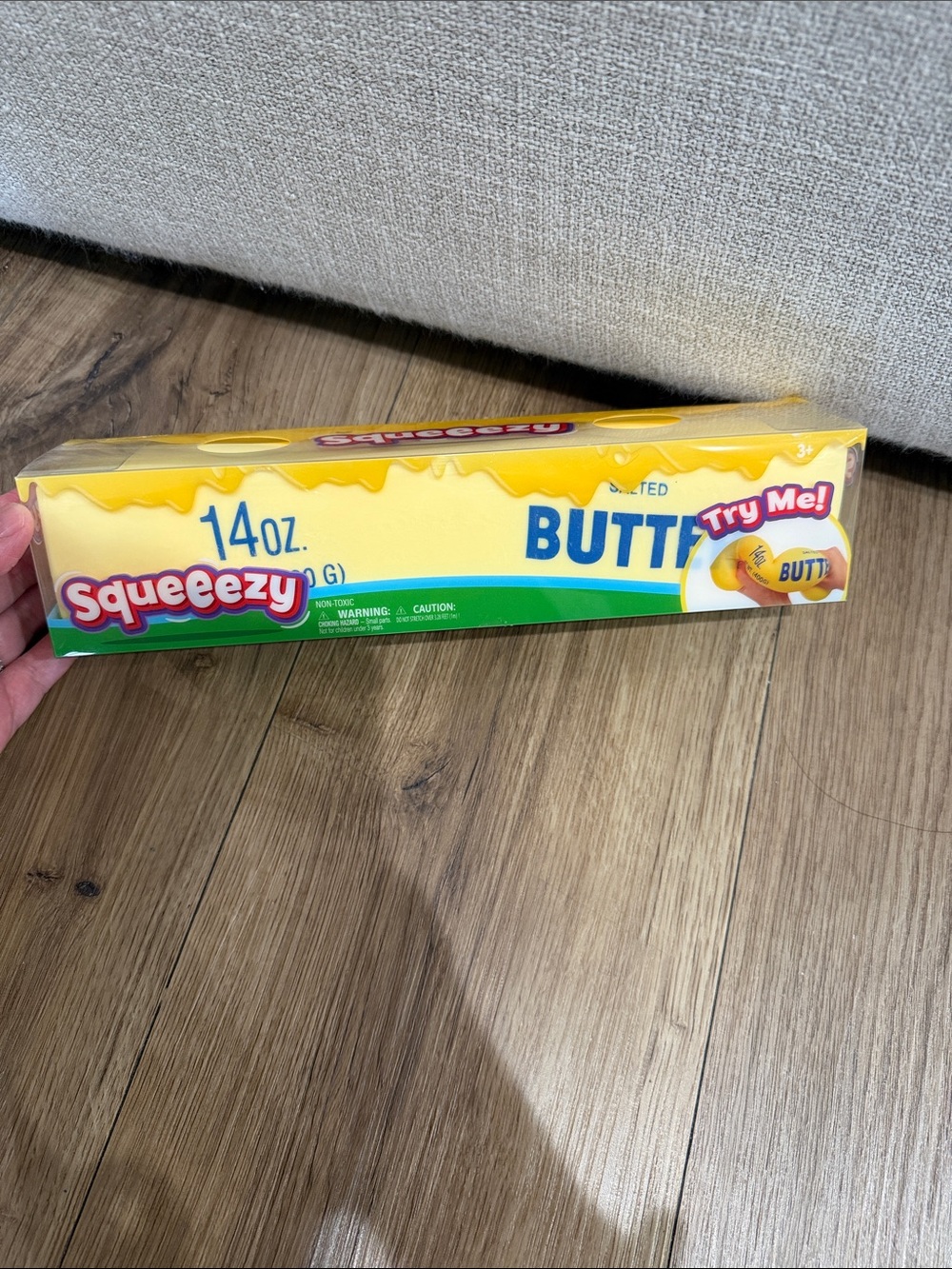 Squeezy 14 oz Yellow Butter Squeeze Toy